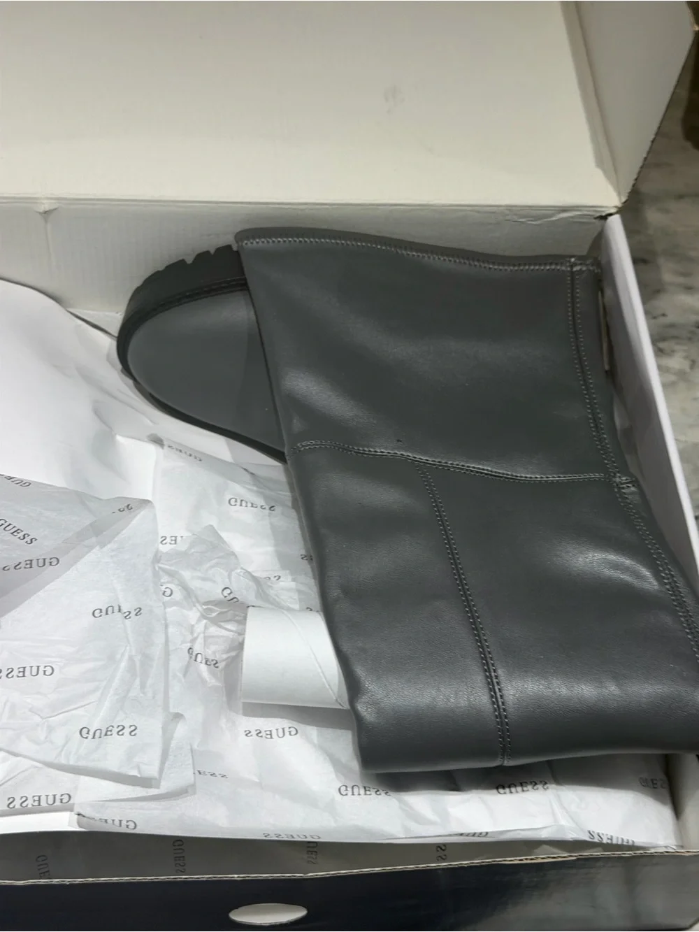 Guess Women's Over-the-Knee Buckle Boots in Gray